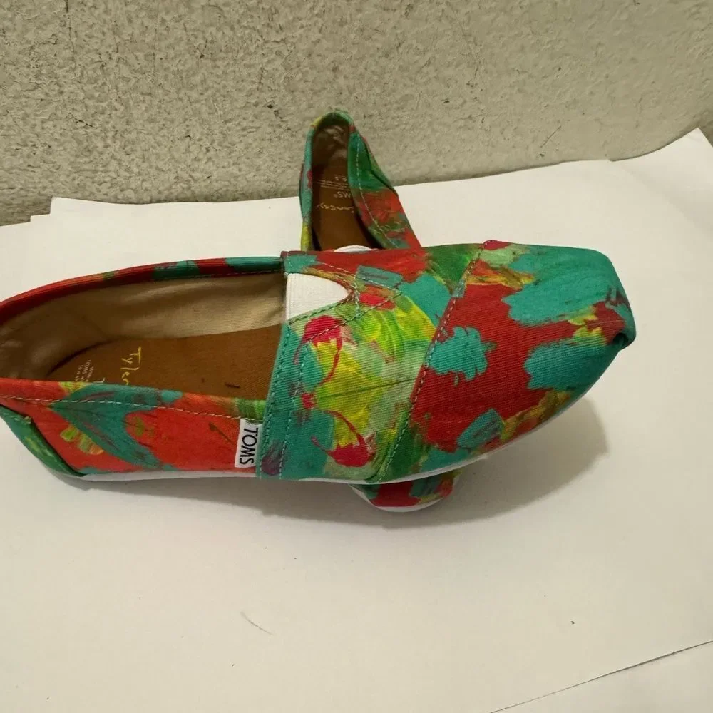 New Toms Classic Women's Ramsey Slip On Flats Tyler Ramsey Multi Color  6.5